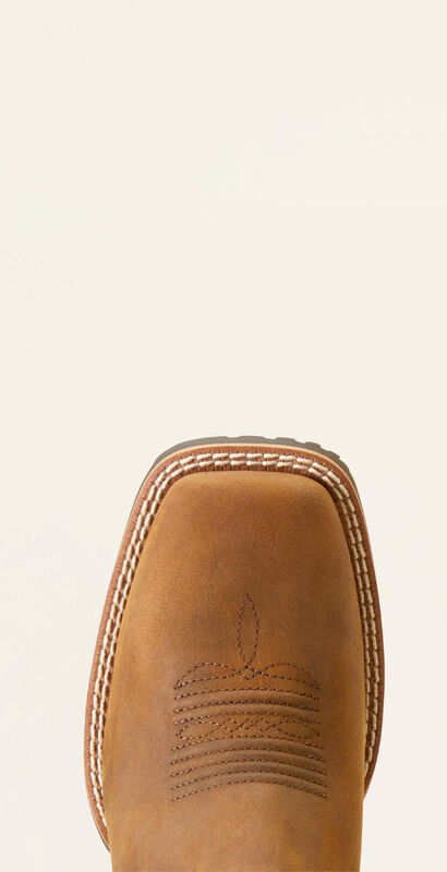Hybrid Ranchwork Wide Square Toe Western Boot Toe